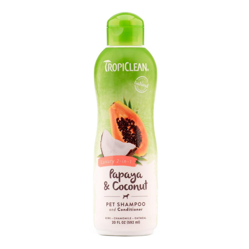 TropiClean Papaya Plus 2 in 1 Shampoo