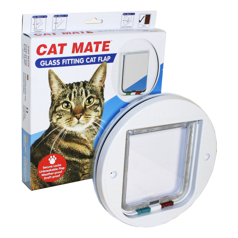 Cat Mate - Glass Fitting Circular Cat Flap