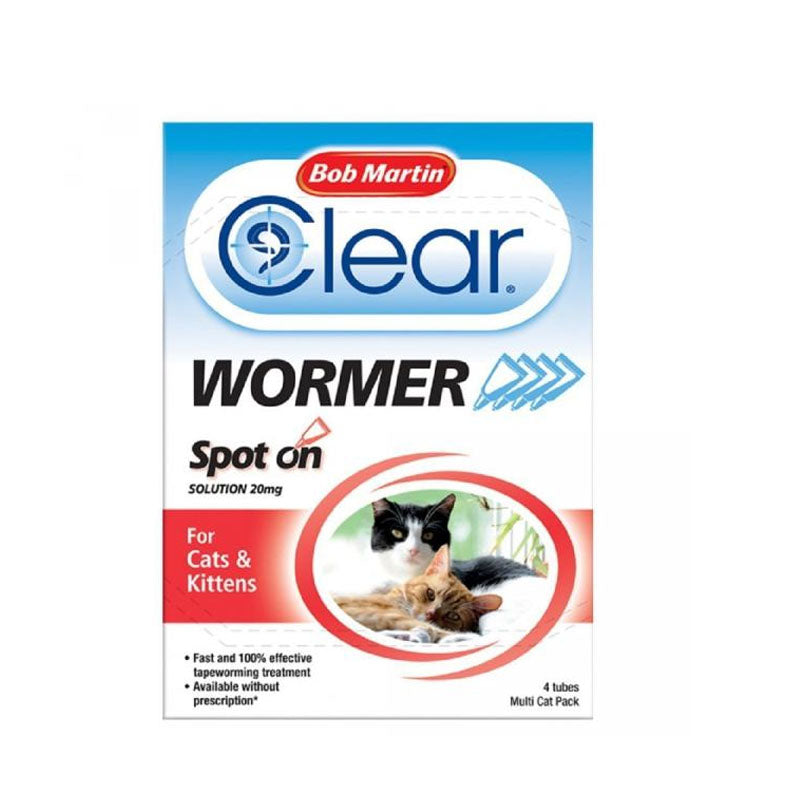 Bob Martin Clear Spot on Dewormer for Cats & Kittens